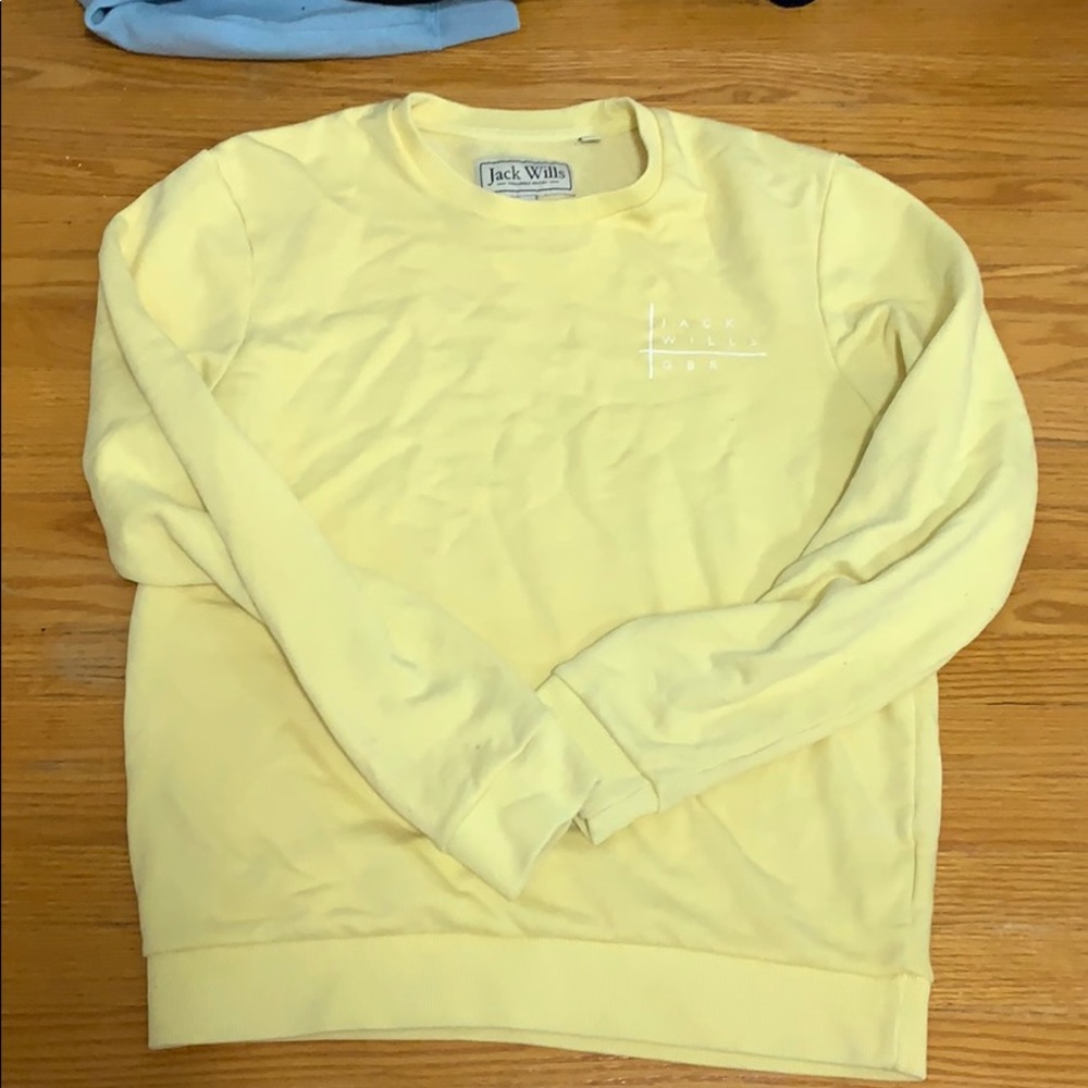 Jack wills yellow crew neck. Small.